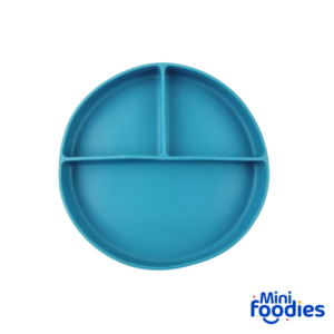 Plato de silicona con 3 divisiones y ventosas